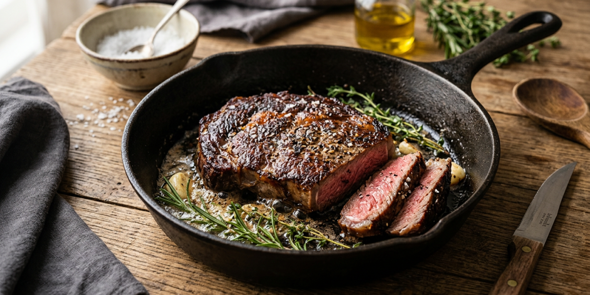 Das perfekte Steak in der Gusseisenpfanne: Schritt-für-Schritt