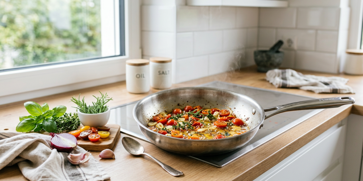 Edelstahlpfanne: Warum klebt alles an (und wie du es vermeidest)